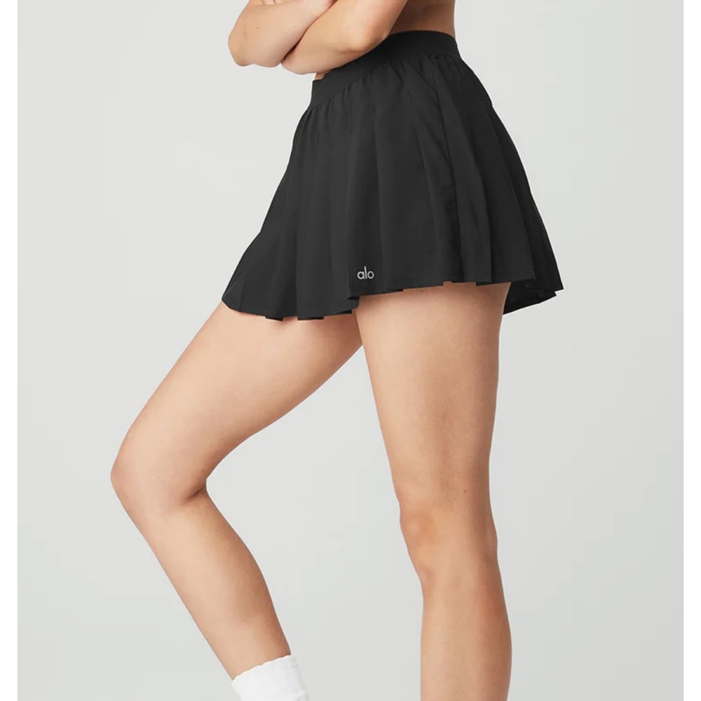 Aloyoga Varsity tennis skirt black NWOT size S